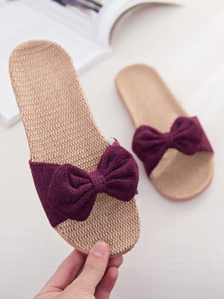 Bow Flat Sliders-shoes-Des Mess