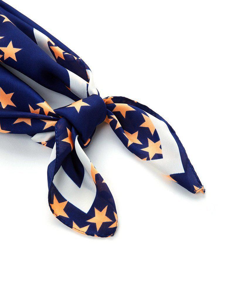 Star Print Bandana Scarf-accessories-Des Mess