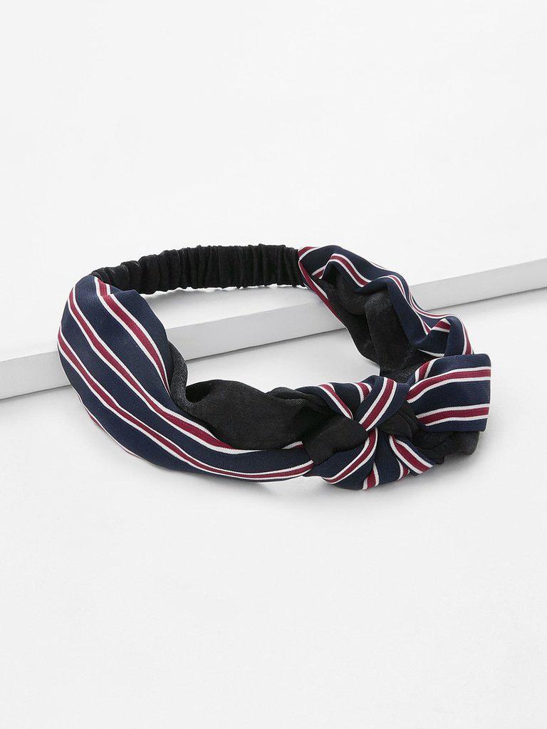 Striped Knot Headband-hair-Des Mess