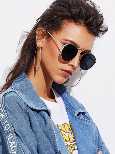 Top Bar Metal Frame Sunglasses-accessories-Des Mess