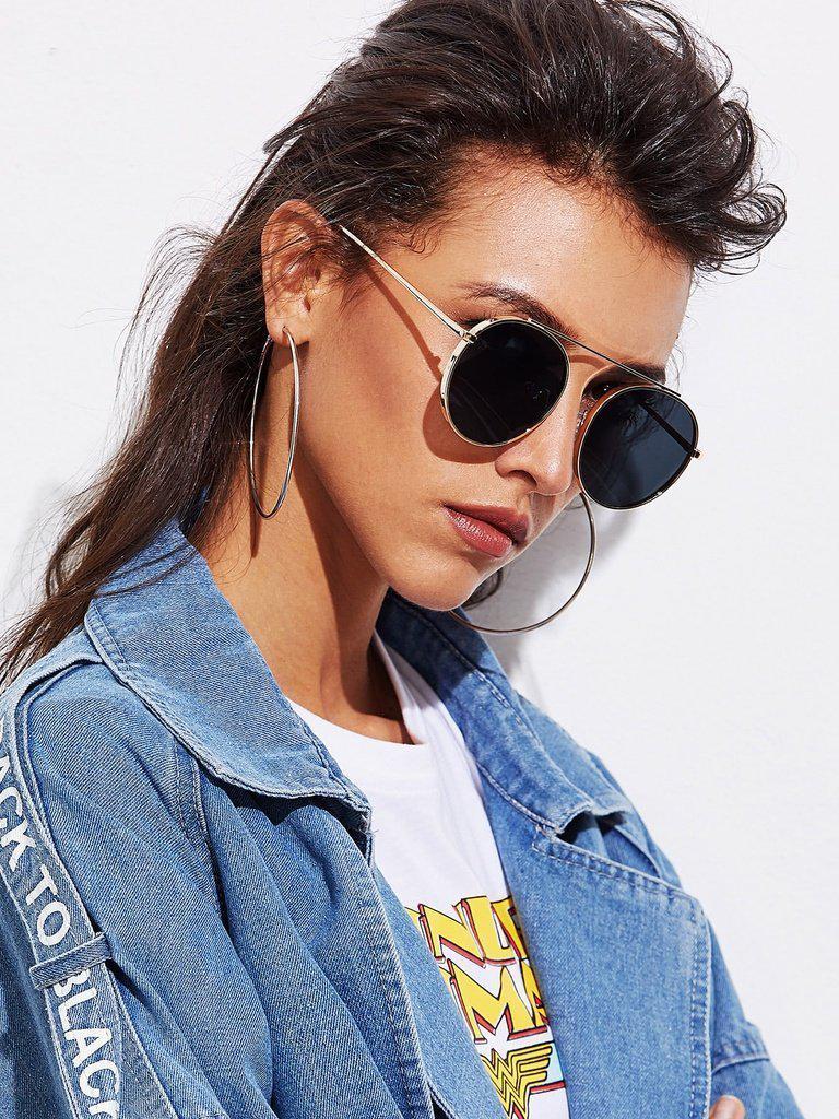 Top Bar Metal Frame Sunglasses-accessories-Des Mess