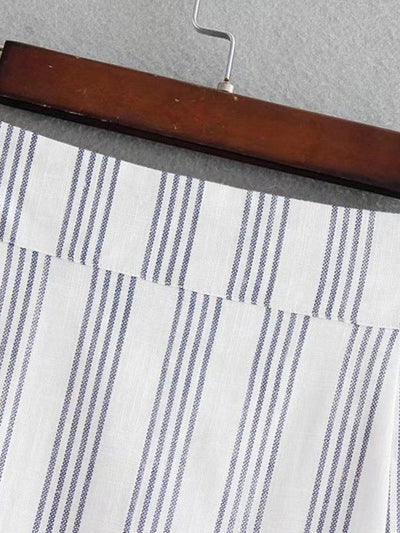 Button Through Slit Side Skirt-bottom-Des Mess