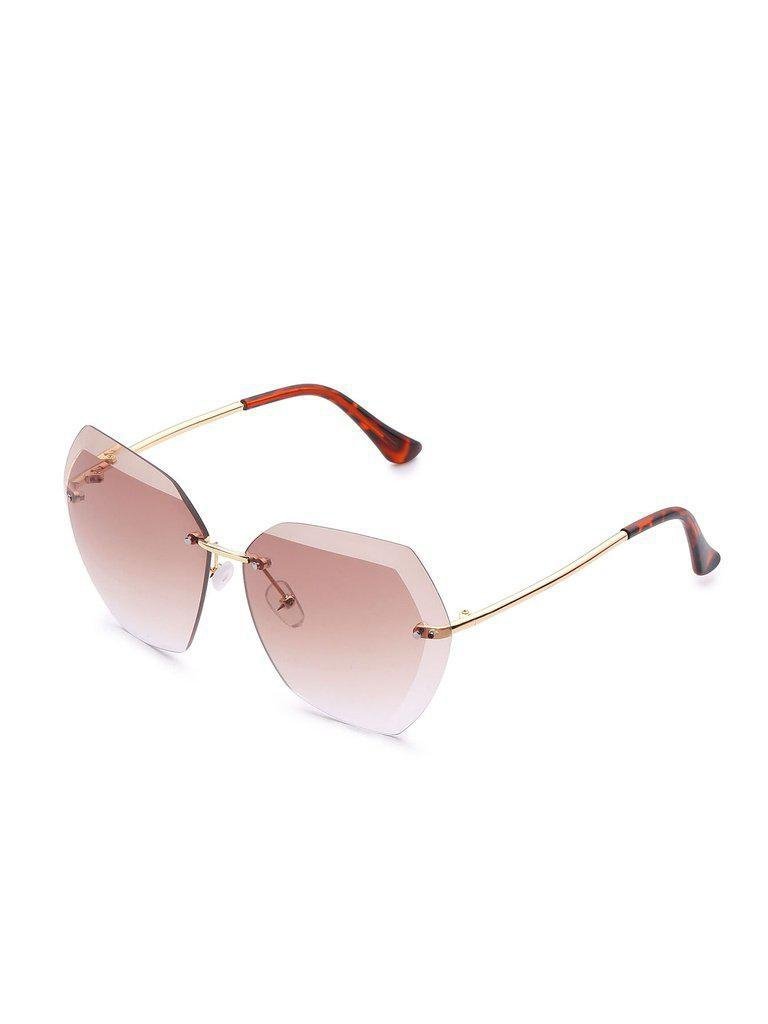 Rimless Oversized Sunglasses-accessories-Des Mess