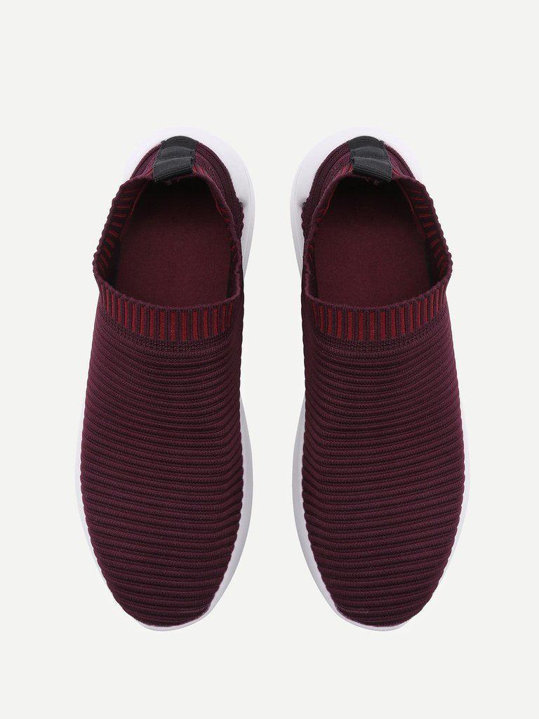 Knit Design Low Top Sneakers-shoes-Des Mess