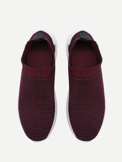 Knit Design Low Top Sneakers-shoes-Des Mess