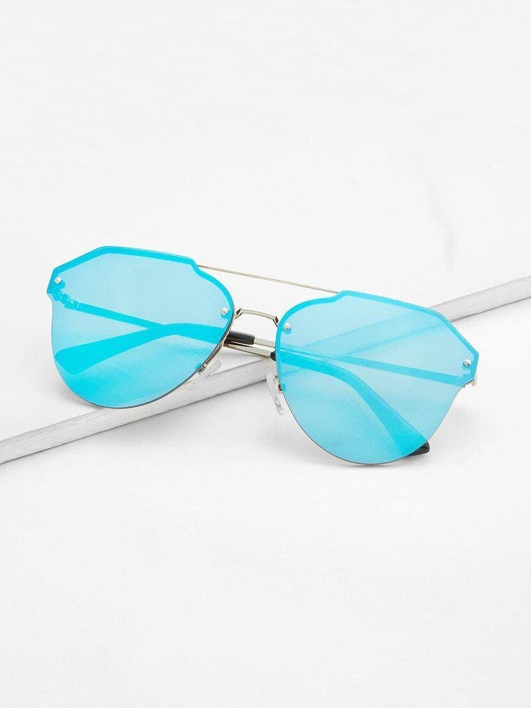 Flash Lens Rimless Sunglasses-accessories-Des Mess