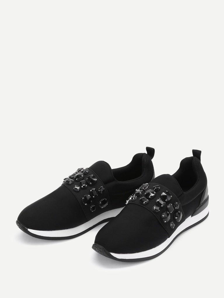 Studded Detail Low Top Trainers-sportswear-Des Mess