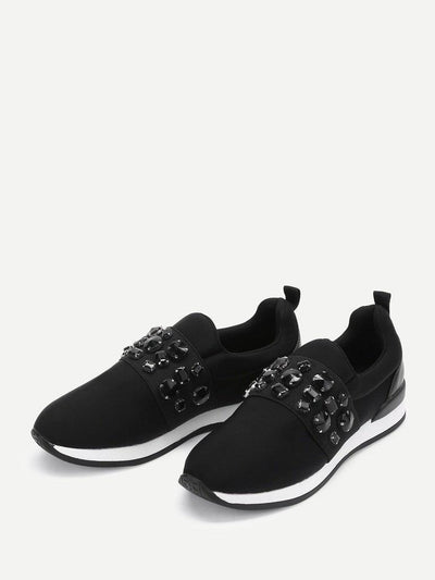 Studded Detail Low Top Trainers-sportswear-Des Mess