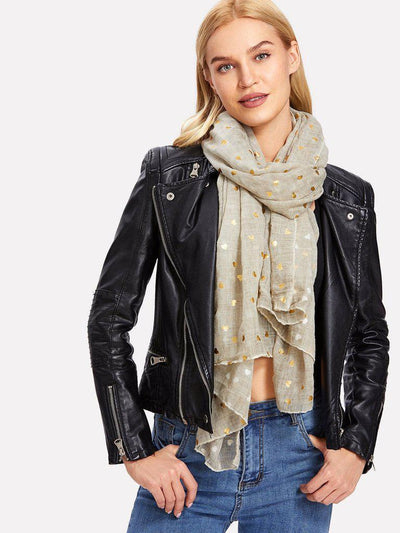 Heart Pattern Scarf-accessories-Des Mess