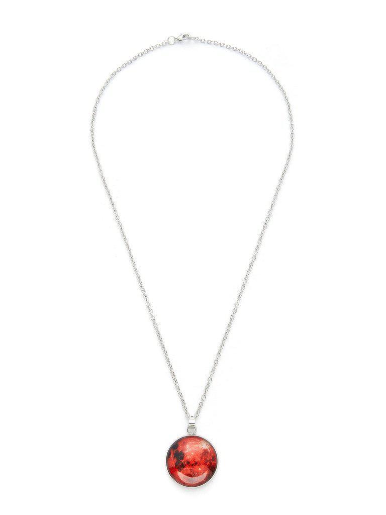 Luminous Round Pendant Link Necklace-jewelry-Des Mess