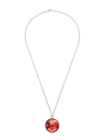 Luminous Round Pendant Link Necklace-jewelry-Des Mess