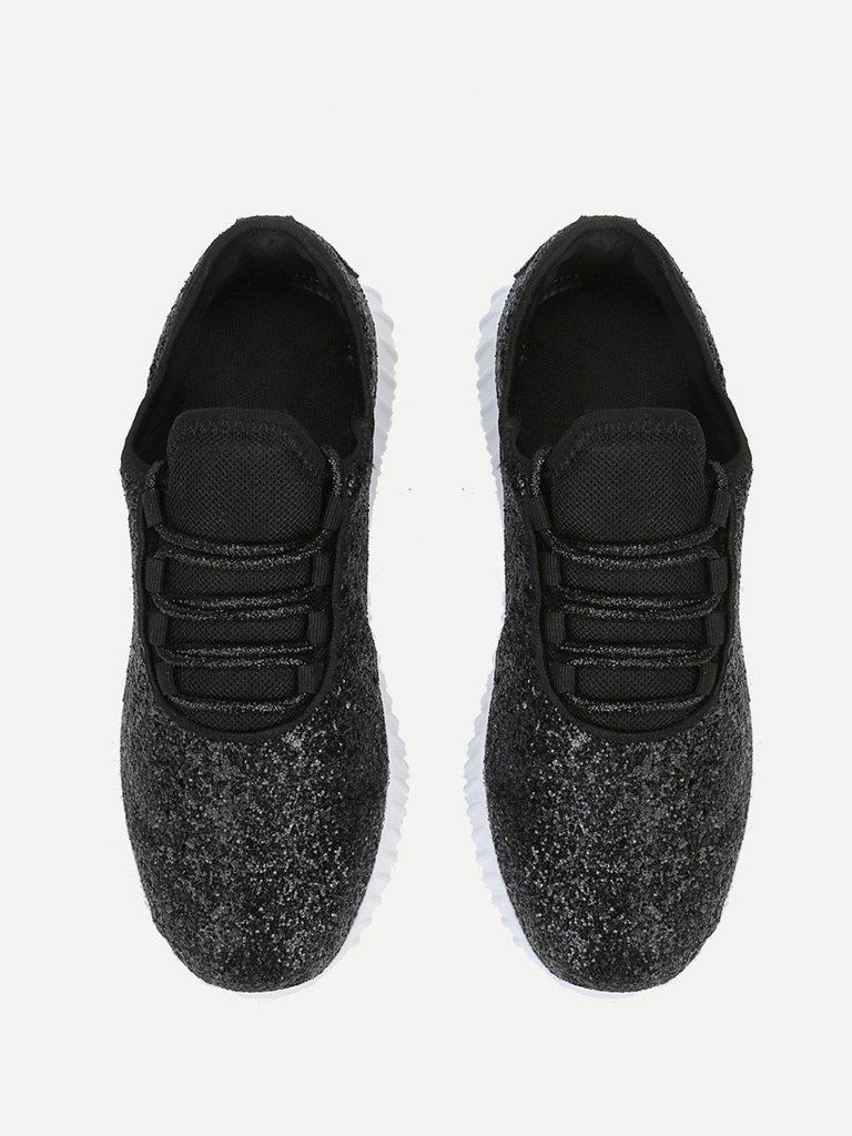 Low Top Glitter Trainers-shoes-Des Mess