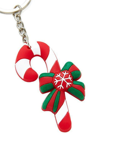 Christmas Snowflake Pattern Color Block Keychain-others-Des Mess