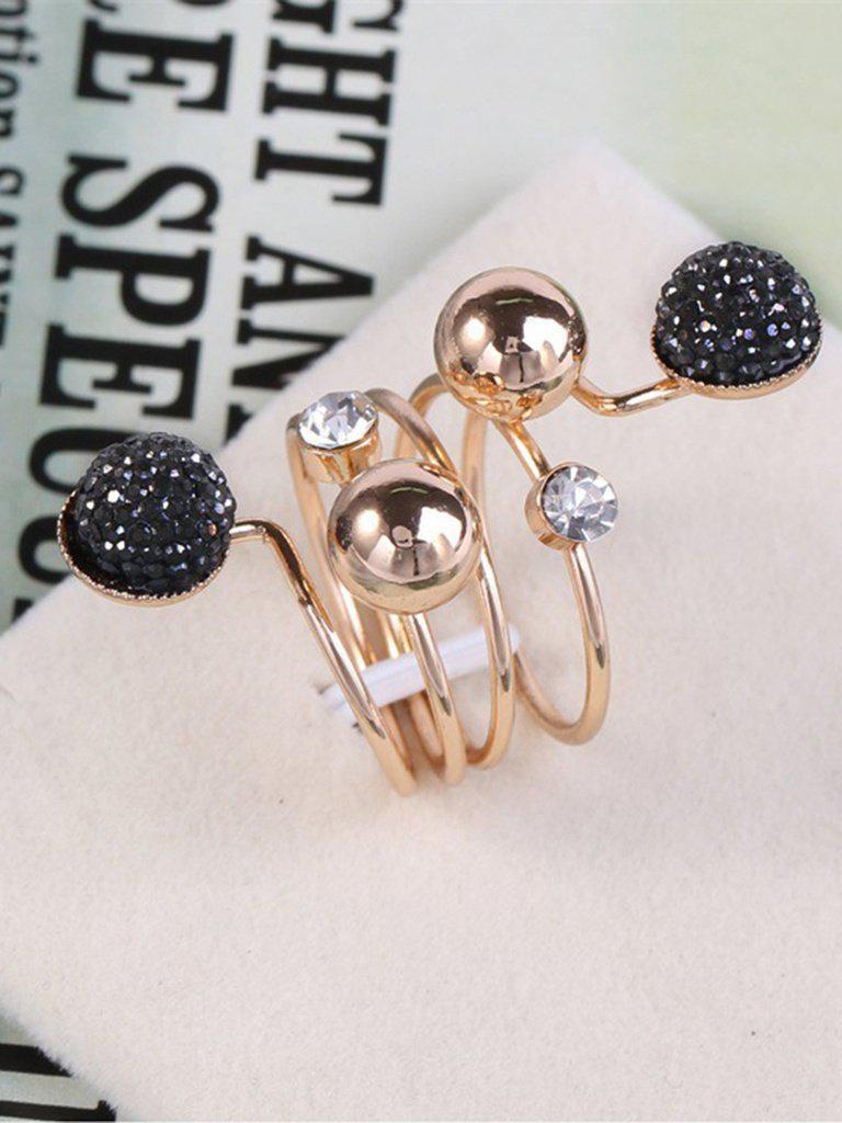 Spiral Design Ring With Ball-jewelry-Des Mess