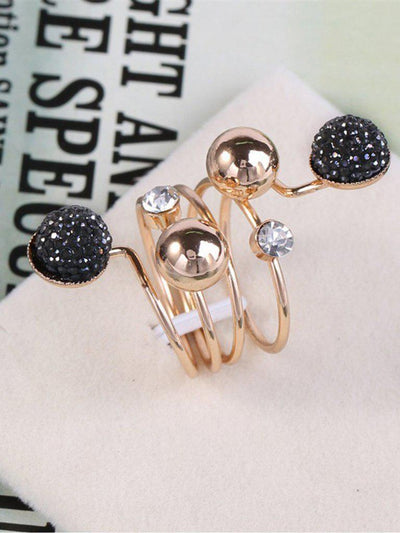 Spiral Design Ring With Ball-jewelry-Des Mess