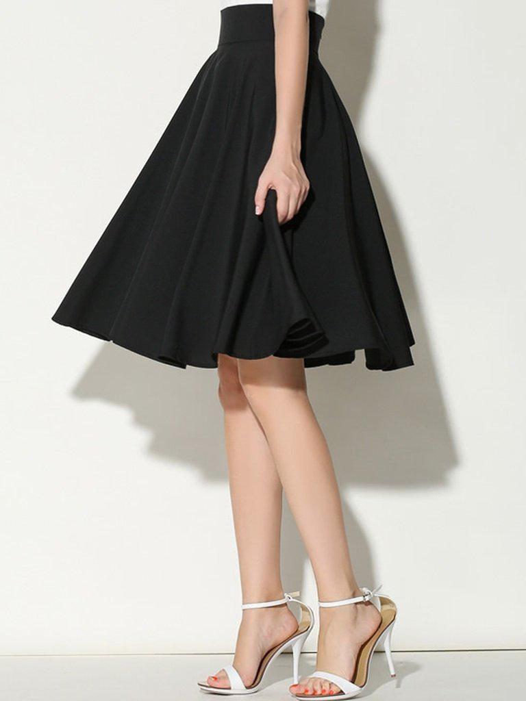 High Waist Pleated Skirt-bottom-Des Mess