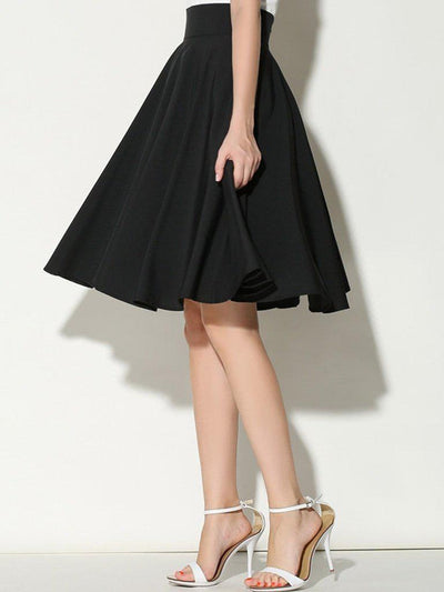 High Waist Pleated Skirt-bottom-Des Mess