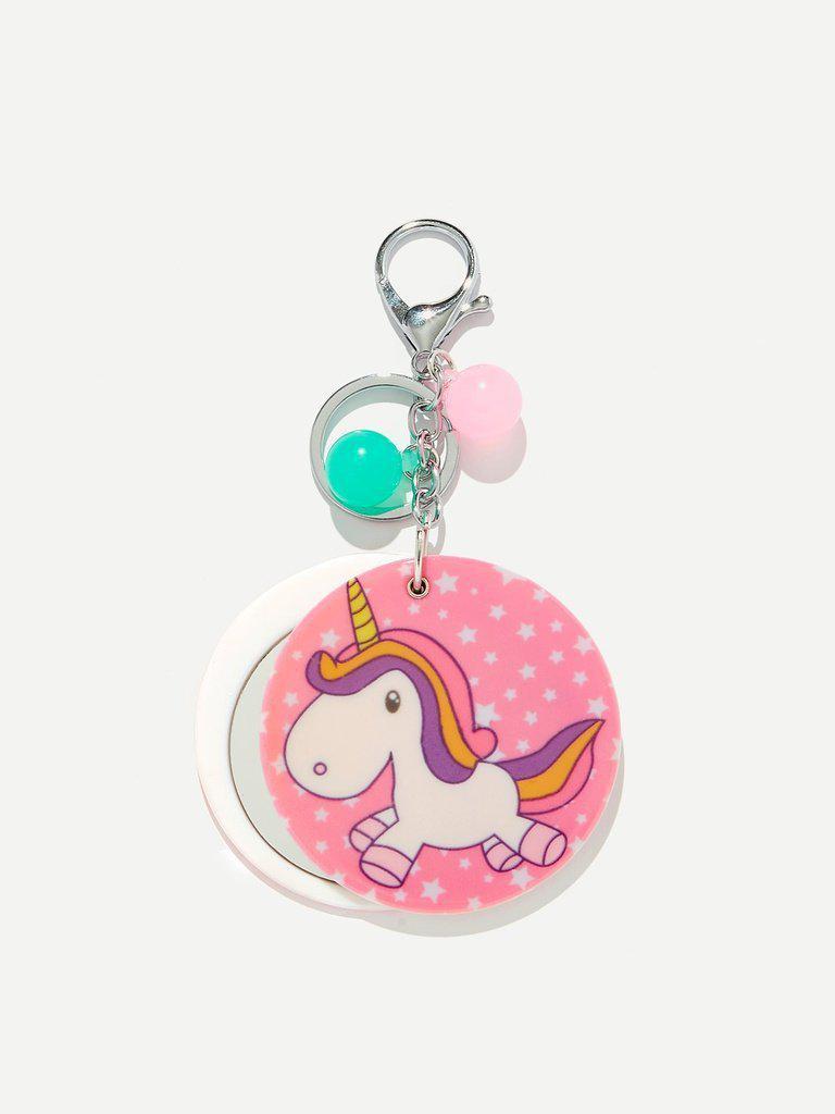 Random Color Ball Unicorn Pattern Keychain-others-Des Mess