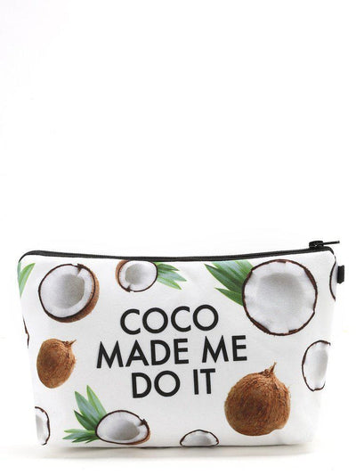 Coco & Letter Print Makeup Bag-makeup-Des Mess