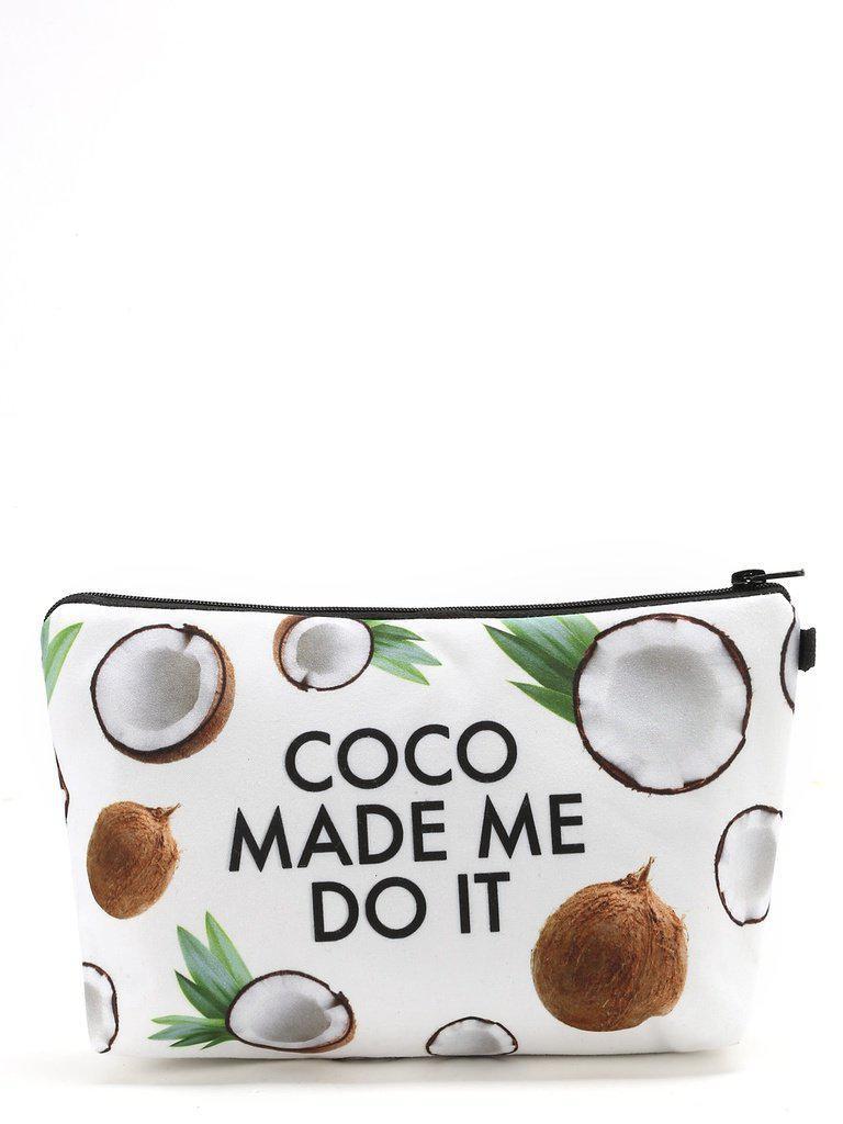 Coco & Letter Print Makeup Bag-makeup-Des Mess