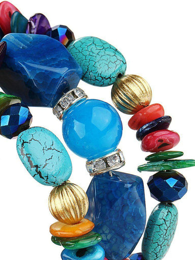 Mixed Shape Charm Beaded Layered Bracelet-jewelry-Des Mess