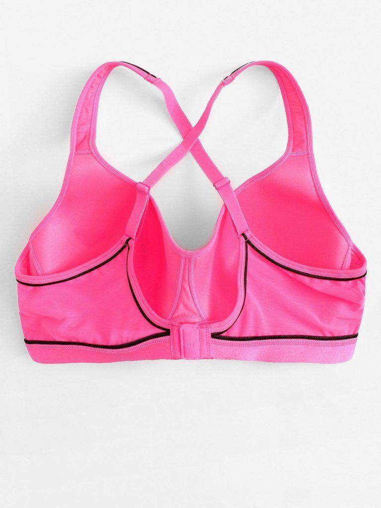 Contrast Seam Cross Back Sports Bra-sportswear-Des Mess