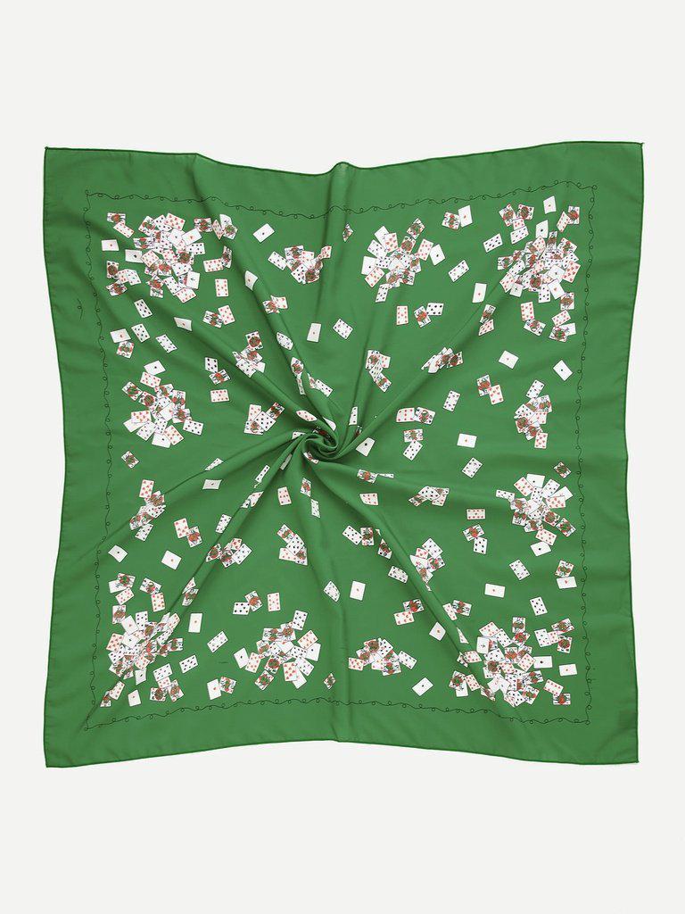 Card Print Bandana Scarf-accessories-Des Mess