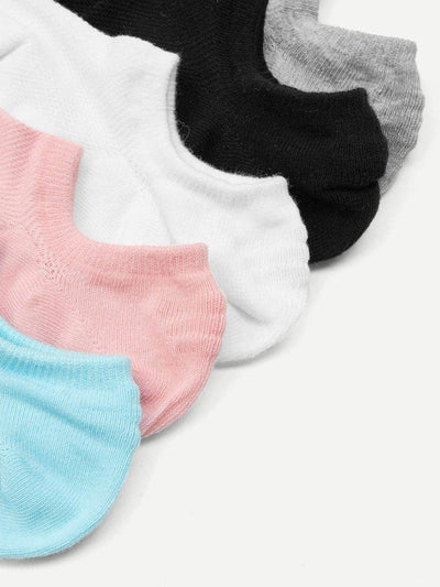 Minimalist Cotton Ankle Socks 5 Pairs-accessories-Des Mess