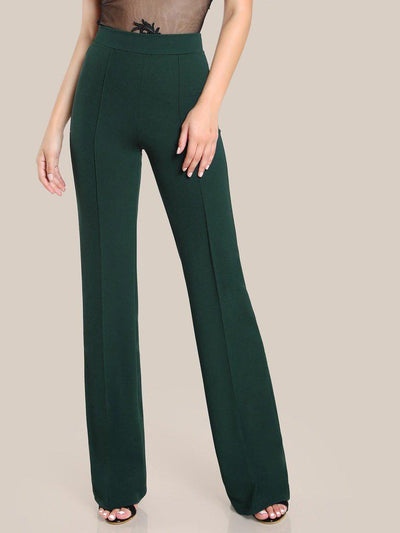 High Rise Piped Dress Pants-bottom-Des Mess