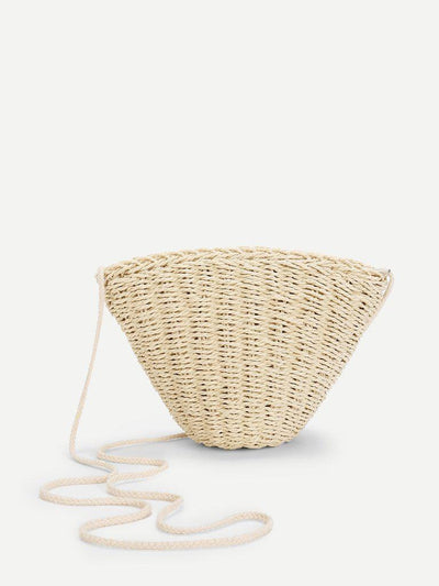 Flamingo Pattern Straw Tote Bag-accessories-Des Mess