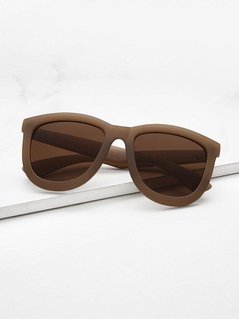 Metal Ring Detail Mirror Lens Sunglasses-accessories-Des Mess