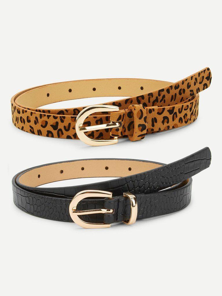 Leopard Belt 2pcs-accessories-Des Mess