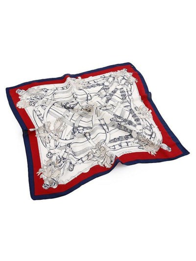 Graphic Print Satin Bandana-accessories-Des Mess