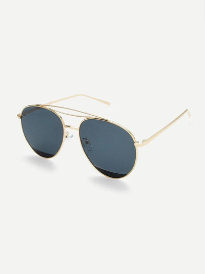 Contrast Frame Aviator Sunglasses-accessories-Des Mess