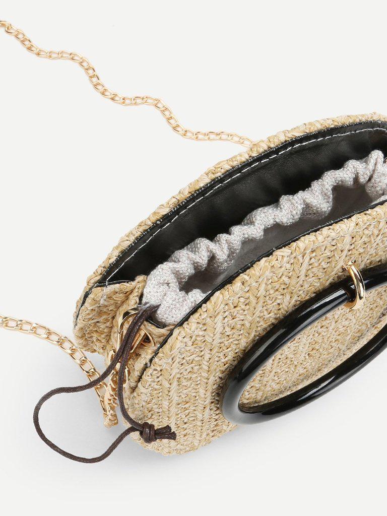 Round Crossbody Straw Bag-accessories-Des Mess