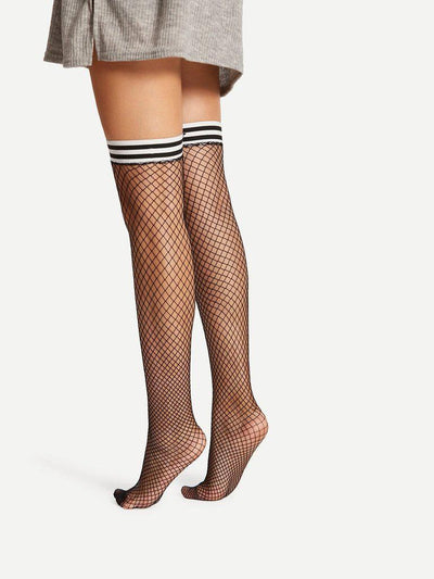 Over The Knee Fishnet Socks-accessories-Des Mess