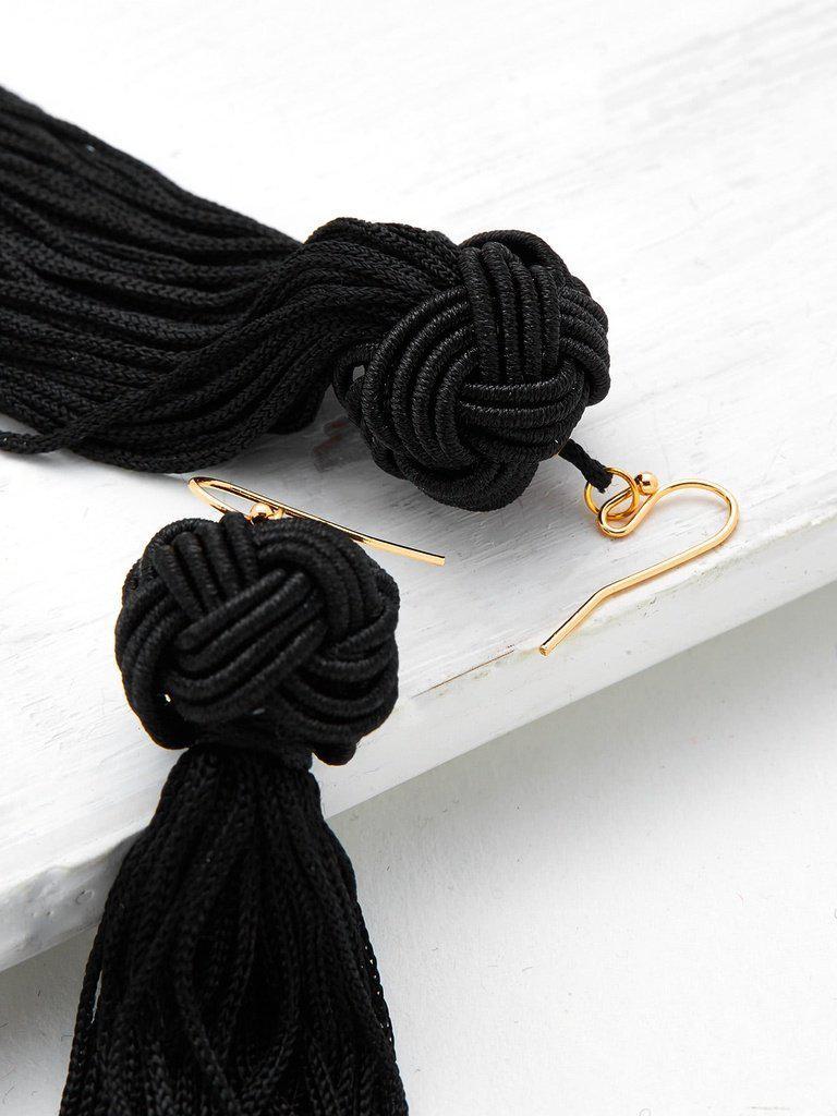 Statement Tassel Drop Earrings-jewelry-Des Mess