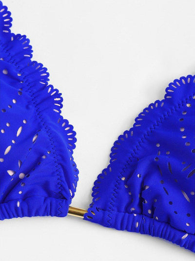 Scalloped Trim Bikini Set--Des Mess