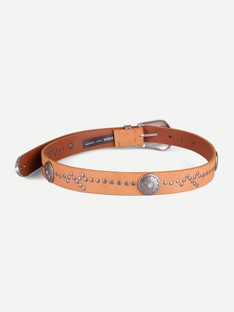 Eyelet Detail Western Belt-accessories-Des Mess