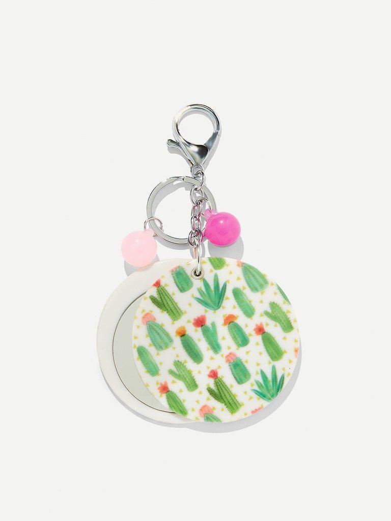 Random Color Ball Cactus Round Keychain-others-Des Mess