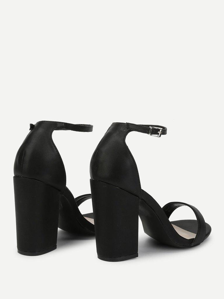 Two Part Ankle Strap Chunky Heels-shoes-Des Mess