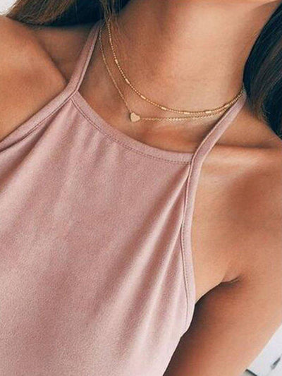 Heart Detail Layered Necklace-jewelry-Des Mess