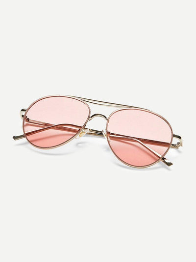 Contrast Top Bar Aviator Sunglasses-accessories-Des Mess