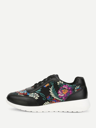 Low Top Embroidered Sneakers-shoes-Des Mess