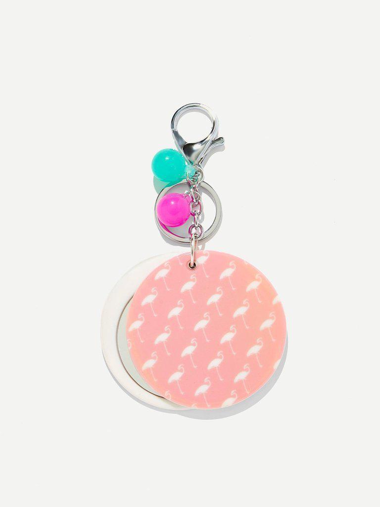 Random Color Ball Flamingo Print Keychain-others-Des Mess