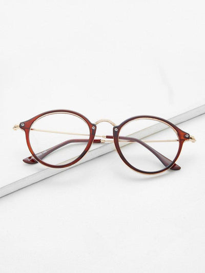 Metal Top Bar Round Glasses-accessories-Des Mess