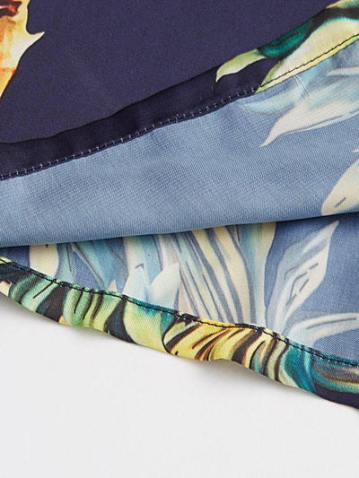 Pineapple Print Tipping Shirt & Shorts Pajama Set-loungewear-Des Mess
