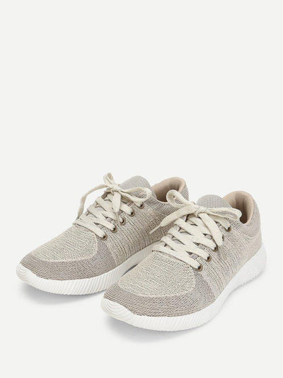 Knit Design Lace Up Sneakers-shoes-Des Mess