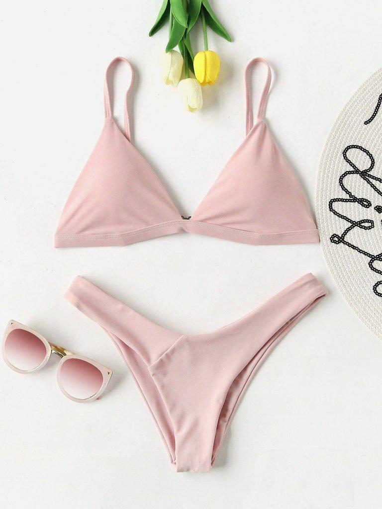 High Leg Triangle Bikini Set-swimwear-Des Mess