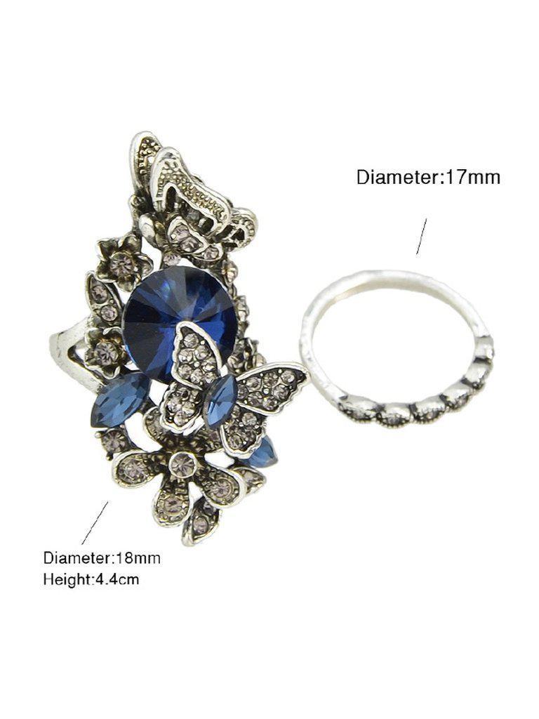 Flower Butterfly Finger Ring-jewelry-Des Mess